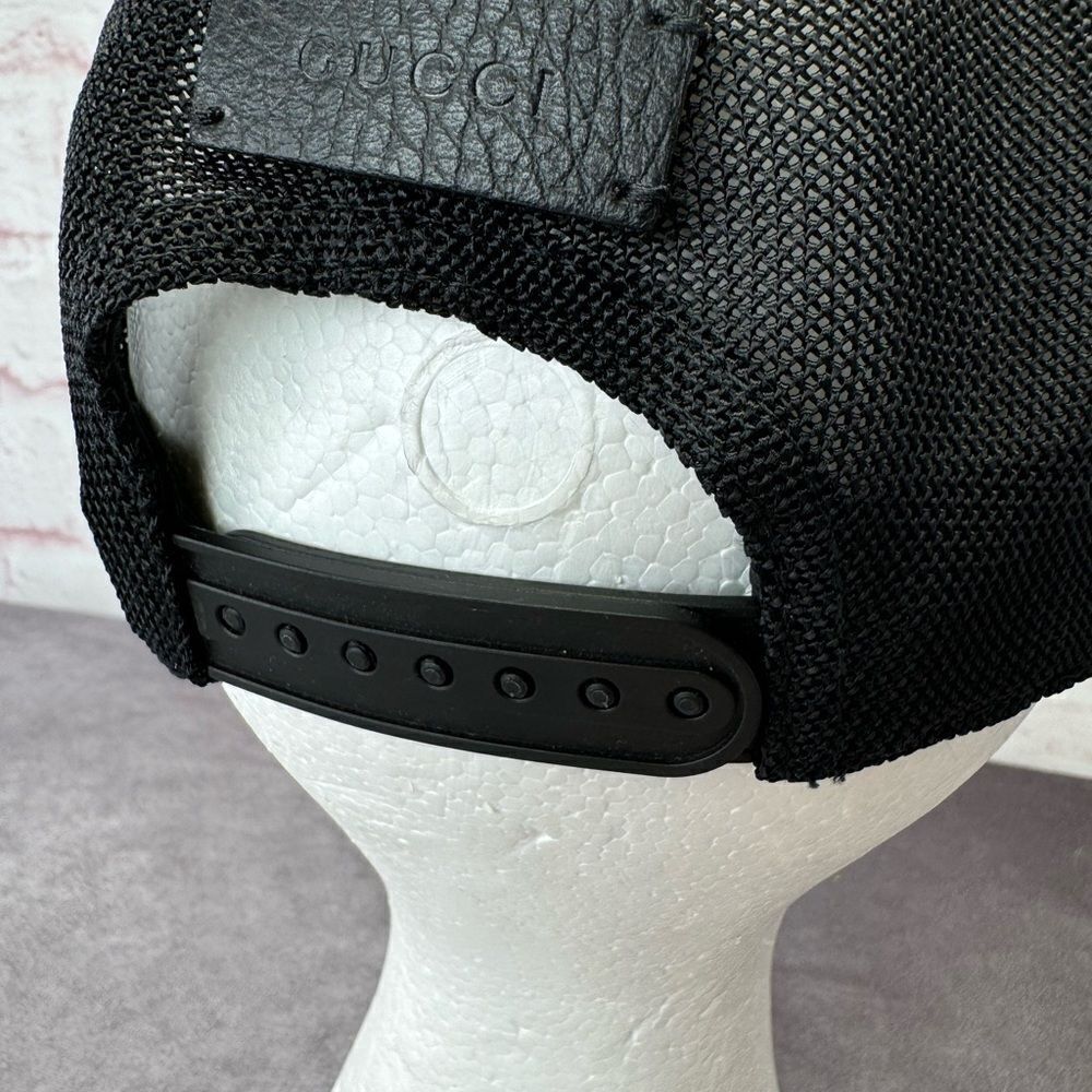 Gucci Black Gg Mesh Baseball Cap Hat Small - Picture 7 of 16